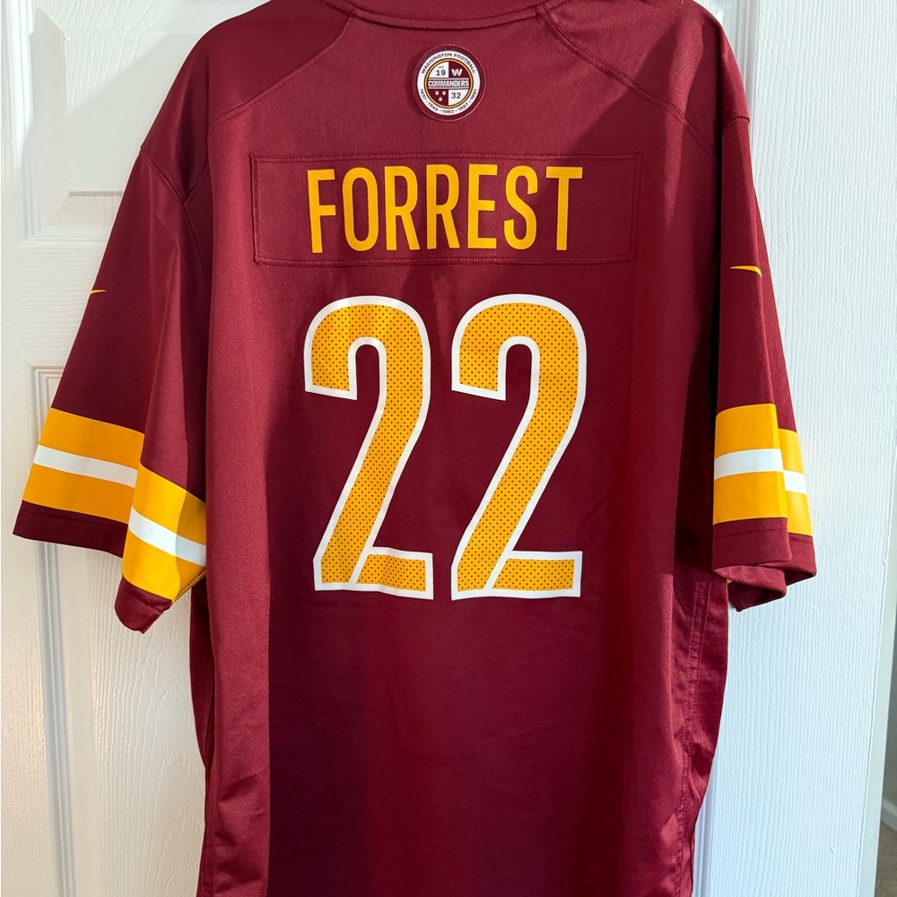 Men's Washington Commanders Darrick Forrest Nike Burgundy Game Player Jersey 2XL